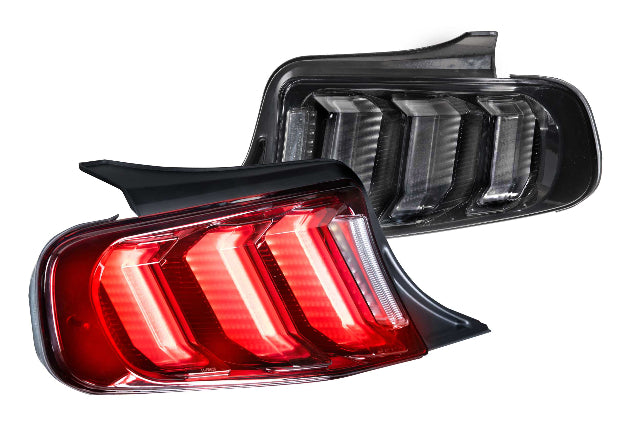 Morimoto XB LED Tail Lights: Ford Mustang (13-14 / Red Lens / Set) LF421.2