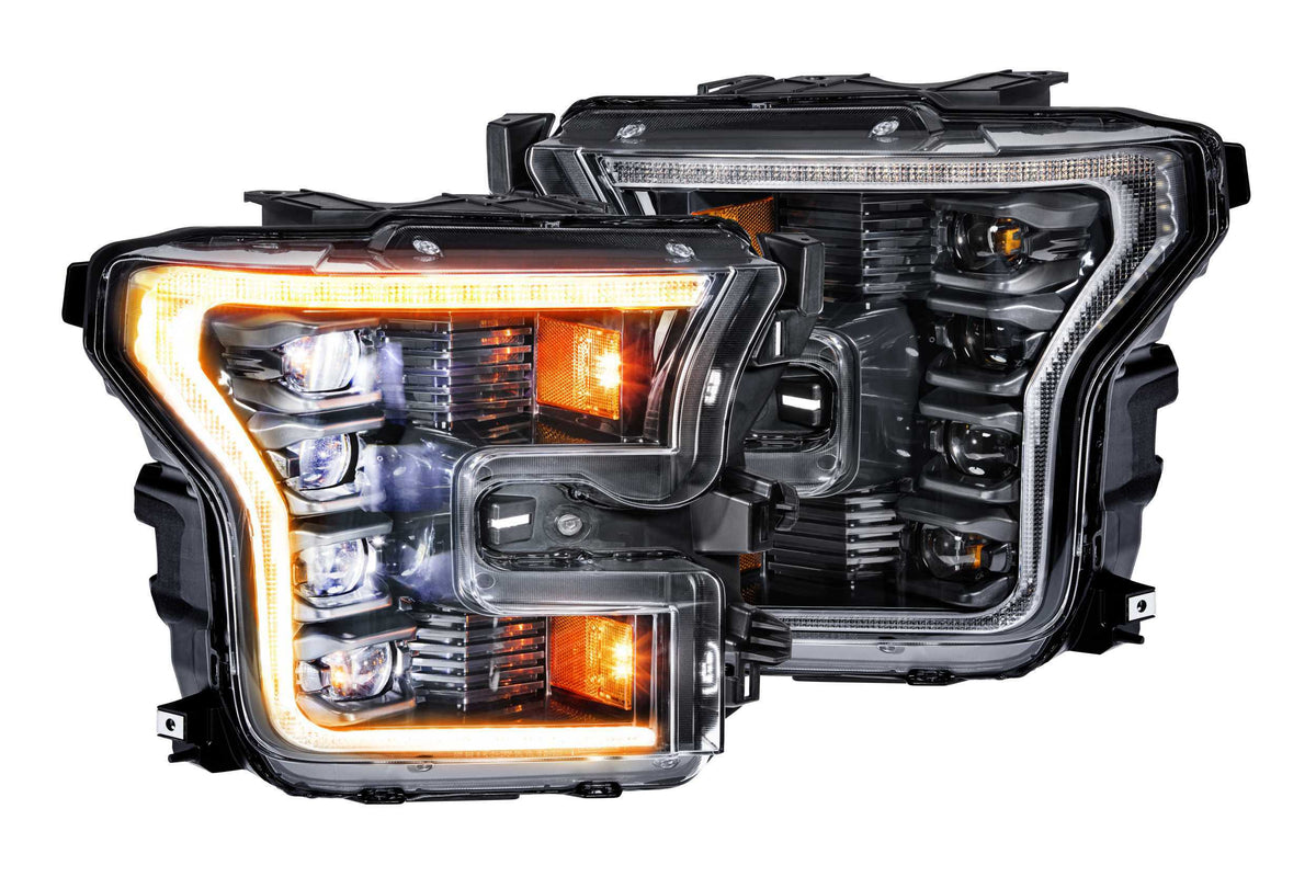 Morimoto XB LED Headlights: Ford F150 (15-17) (Pair / ASM / Amber DRL) (Gen 2) LF502-A.2-ASM