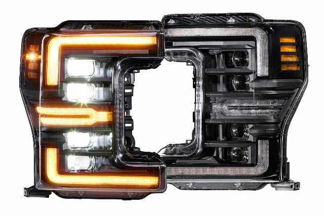 Morimoto XB LED Headlights: Ford Super Duty (17-19 / Amber DRL / Set) LF503.2-A-ASM