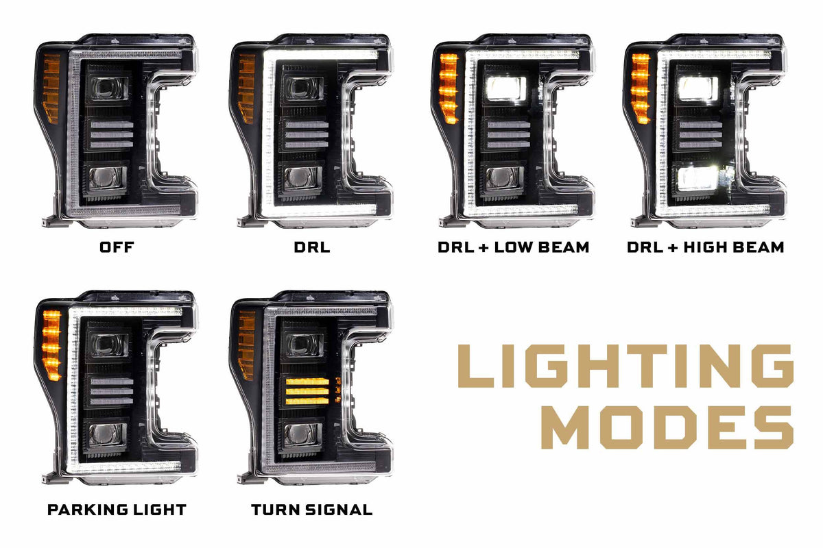 Morimoto XB HYBRID LED HEADS SUPER DUTY 17 19 SET LF554.2