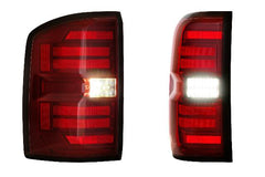 Morimoto XB LED Tail Lights: GMC Sierra (14-18 / Red Lens / Set) LF730