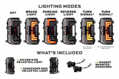 Morimoto XB LED Tail Lights: Ford Bronco (21+ / Smoked Lens / Set) LF750