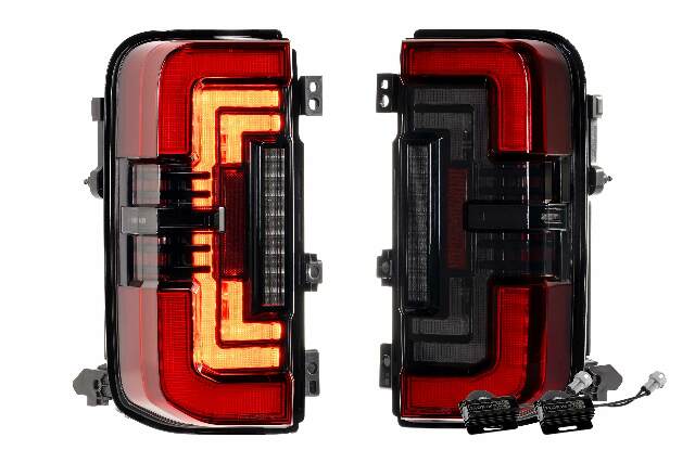 Morimoto XB LED Tail Lights: Ford Bronco (21+ / Red Lens / Set) LF751
