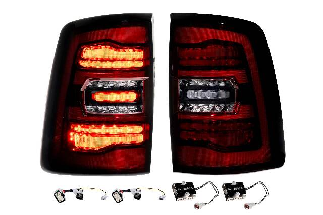 Morimoto XB LED Tail Lights: Ram HD (19+ / Red Lens / Set) LF752