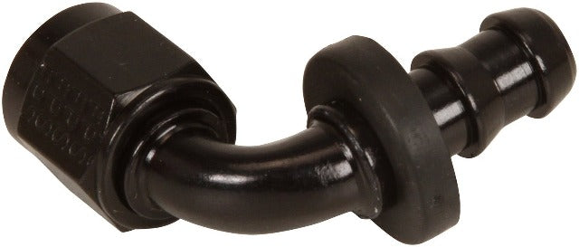 MSD Performance 2935 6AN Fitting 90 Deg Single Barb, Blk
