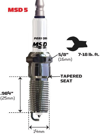 MSD Performance 37184 Spark Plug, 5IR4L, 4-Pack