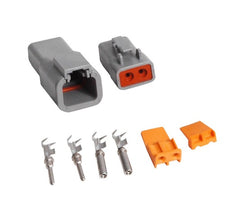 MSD Performance 8184 Connector, Deutsch,2-Pin,12ga. High Curr