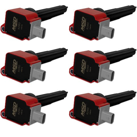 MSD Performance 82606 Coil,RED,Ford Eco-Boost 2.7L V6, 6-Pk