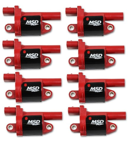 MSD Performance 82688 Coils, Red, Round, 2014 and up GM V8, 8-pk