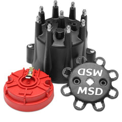 MSD Performance 84336 Blk. Dist. Cap/ Rotor Kit Chevy V8, HEI