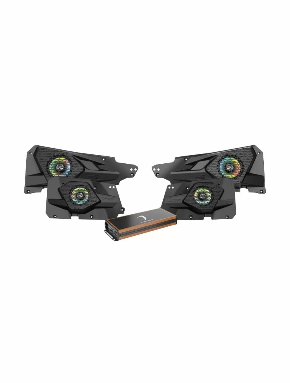 Diamond Audio MSRZRKD22 2014+ RZR? 2DR / 4DR 6.5in 2-Way Power Sports All Weather Coaxial Speaker 4-Channel Full Range Class D Amplifier