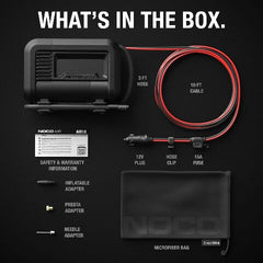 NOCO AIR10 UltraFast 10A Tire Inflator 12V Portable Air Compressor Pump Rated at 60 PSI Inflates Tires from 0-40 PSI in 3.8 Minutes with a Digital Gauge Smart Pressure and Auto-Shutoff