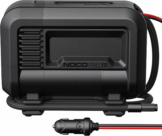 NOCO AIR10 UltraFast 10A Tire Inflator 12V Portable Air Compressor Pump Rated at 60 PSI Inflates Tires from 0-40 PSI in 3.8 Minutes with a Digital Gauge Smart Pressure and Auto-Shutoff
