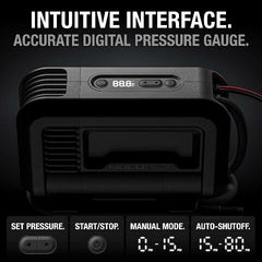 NOCO AIR15 UltraFast 15A Tire Inflator 12V Portable Air Compressor Pump Rated at 80 PSI Inflates Tires from 0-40 PSI in 2.9 Minutes with a Digital Gauge Smart Pressure and Auto-Shutoff