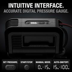 NOCO AIR20 UltraFast 20A Tire Inflator 12V Portable Air Compressor Pump Rated at 100 PSI Inflates Tires from 0-40 PSI in 2.5 Minutes with a Digital Gauge Smart Pressure and Auto-Shutoff