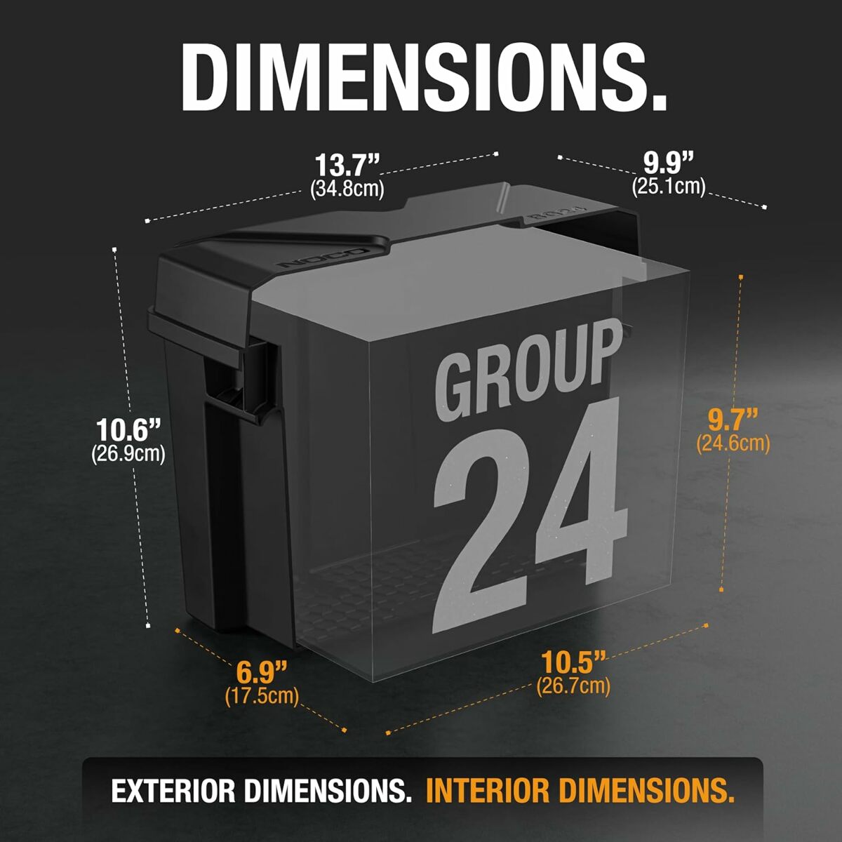 NOCO BG24 Group 24 Snap-Top Battery Box