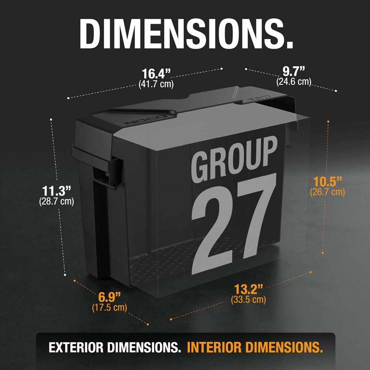 NOCO BG27 Group 27 Snap-Top Battery Box