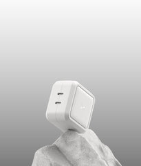 NOCO XGrid X65 65W 2-Port USB-C GaN Wall Charger, White X65W