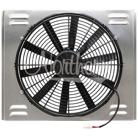 Northern Radiator Z40118 Single High CFM 16 inch Electric Fan and Shroud 17 x 19 3/4 x 4 1/8