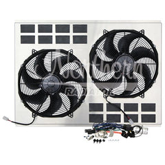 Northern Radiator Z40124 Dual High CFM 16 inch Electric Fan and Shroud - 23 3/8 x 33 3/4 x 4 5/8