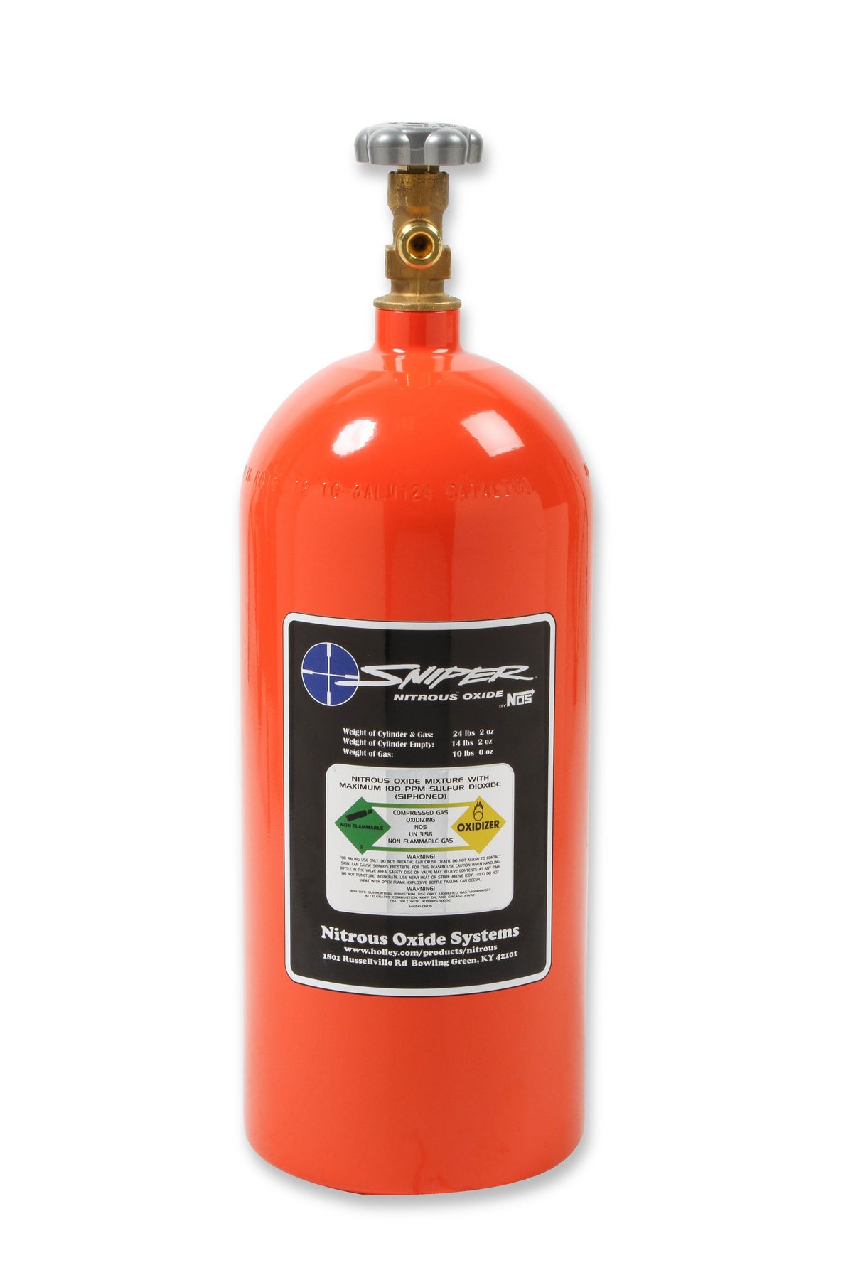 NOS 14740NOS 10 LB. BOTTLE - SNIPER ORANGE