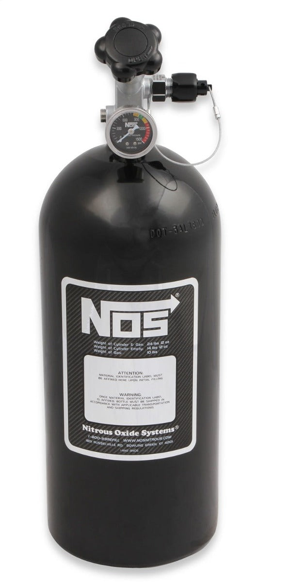 NOS 14745B-TPINOS 10 LB. BOTTLE W/RACER SAFETY, BLACK