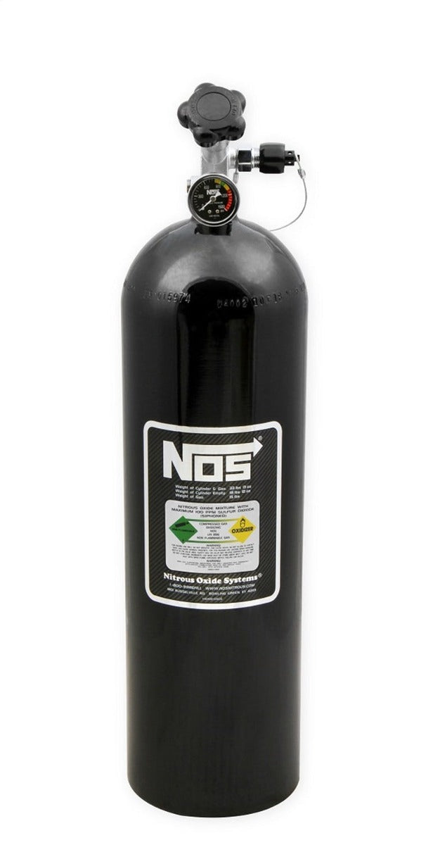 NOS 14750B-ZR1NOS 15 LB. BOTTLE W/RACER SAFETY, BLACK