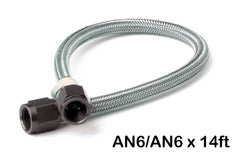 NOS 15475BNOS S.S. BRAIDED HOSE, 6AN, 14 FT., BLACK