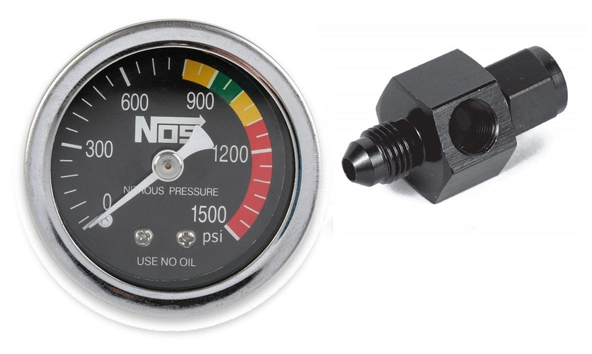 NOS 15921NOS GAUGE; N2O, BLACK, 1-1/2 W/AN4 ADAPTER