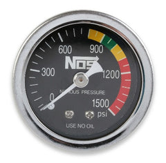 NOS 15925NOS GAUGE; N2O BLACK, 1-1/2, S.S.; DRY