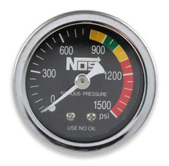 NOS 15925NOS GAUGE; N2O BLACK, 1-1/2, S.S.; DRY