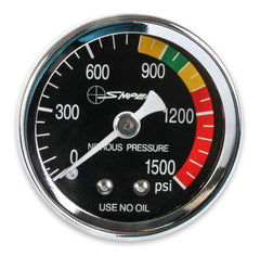 NOS 15932NOS GAUGE; N2O BLACK, 1-1/2, SNIPER;DRY