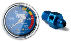 NOS 15934NOS GAUGE; N2O, BLUE, 1-1/2 W/AN6 ADAPTER