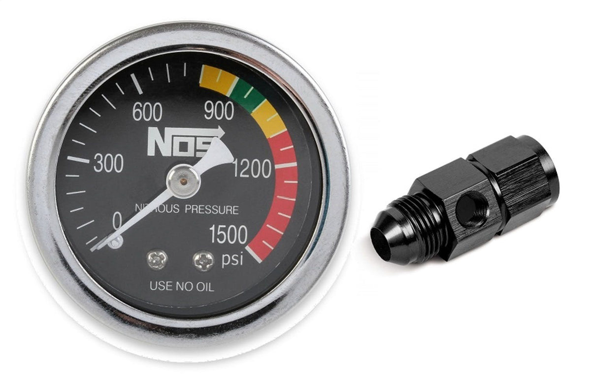 NOS 15951NOS GAUGE,N2O,BLACK W/AN8 ADAPTER, DRY