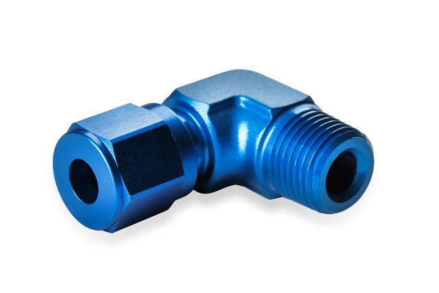 NOS 16476NOS 3/16 HRDLNE TO 90 DEG 1/8 NPT FTG - BLUE