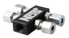 NOS 16714BNOS 1 IN 4 OUT DIST BLOCK W/COMP FITNGS, BLK
