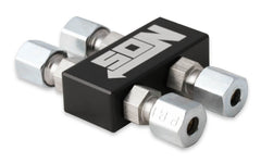 NOS 16714BNOS 1 IN 4 OUT DIST BLOCK W/COMP FITNGS, BLK