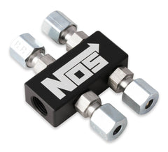 NOS 16714BNOS 1 IN 4 OUT DIST BLOCK W/COMP FITNGS, BLK