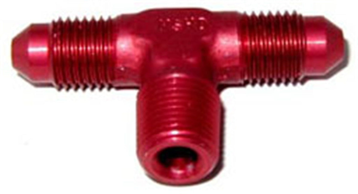 NOS 17251NOS FLARE TEE-3AN X 1/8NPT RED