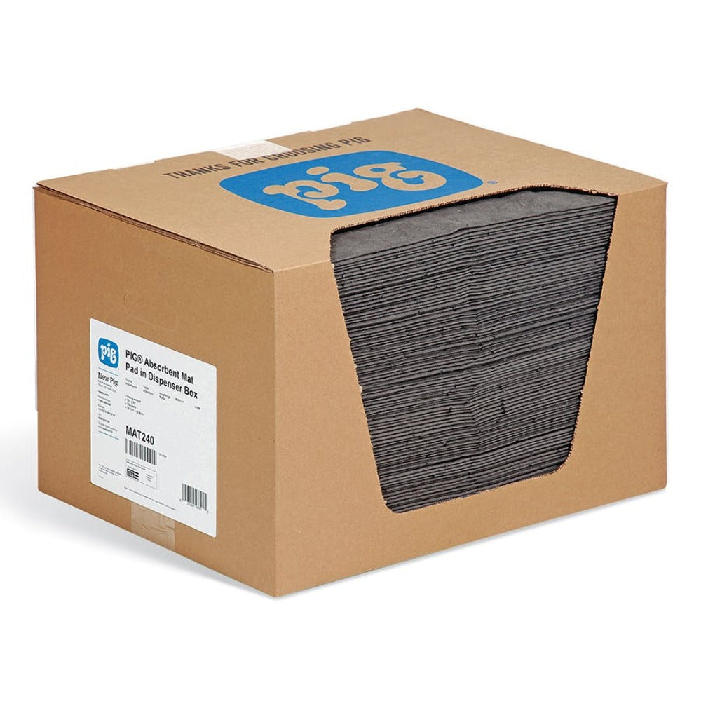 New Pig Corporation MAT240 PIG Universal Heavy-Weight Absorbent Mat Pad 100/box