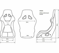 NRG Innovations FRP And Carbon Fiber Buckets Seats Singles FRP-302PP-PRIMSA