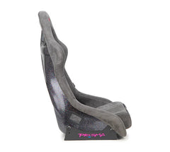 NRG Innovations FRP Bucket Seat PRISMA Edition with pearlized back. All Gun Metal alcantara vegan material w/ phone pockets. (Medium) FRP-303GM-PRISMA
