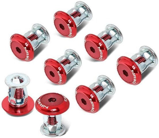 NRG Innovations Fender Washer Kits with Color Matched Bolts M8 Size (fits 12mm bolts)- Rivets for Metal FW-800RD