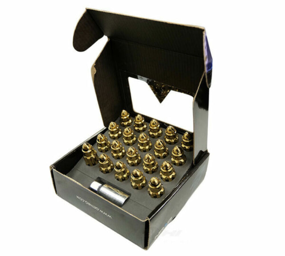 NRG Innovations 500 Series "Steel" Lug Nut Bullet M12x1.25 Set 21 pc - 5 Lug Sets LN-LS510CG-21