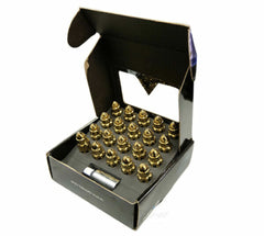 NRG Innovations 500 Series "Steel" Lug Nut Bullet M12x1.25 Set 21 pc - 5 Lug Sets LN-LS510CG-21