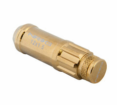 NRG Innovations 700 Series Steel Lugnuts Long M12 X 1.5 Chrome Gold LN-LS700CG-21