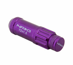 NRG Innovations 700 Series Steel Lugnuts Long M12 X 1.5 Purple LN-LS700PP-21