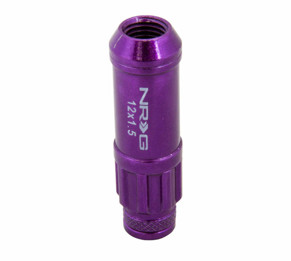 NRG Innovations 700 Series Steel Lugnuts Long M12 X 1.5 Purple LN-LS700PP-21