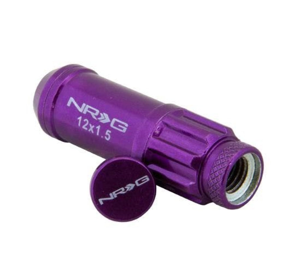 NRG Innovations 700 Series Steel Lugnuts Long M12 X 1.5 Purple LN-LS700PP-21