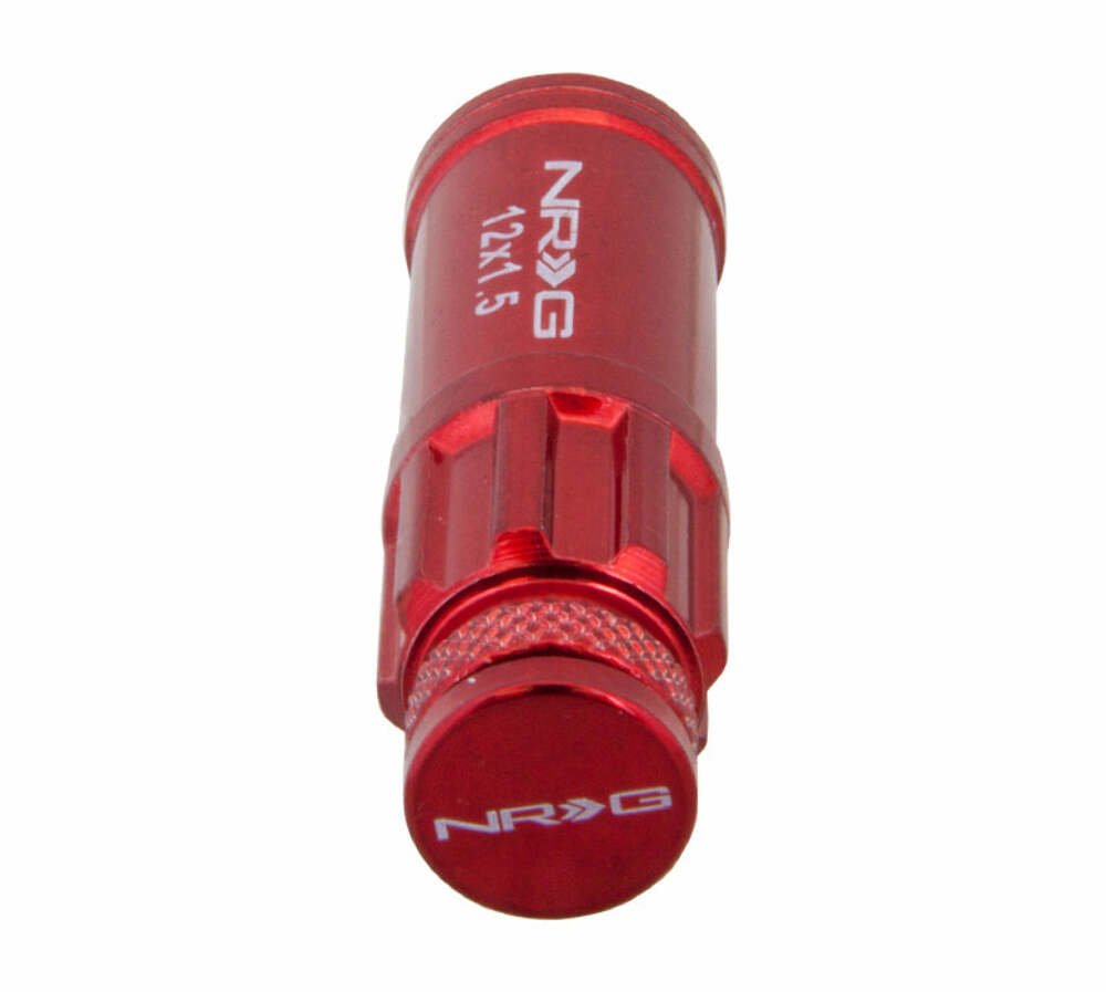 NRG Innovations 700 Series Steel Lugnuts Long M12 X 1.5 RED LN-LS700RD-21